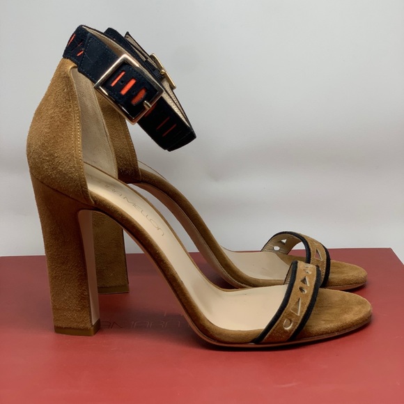 Tamara Mellon Winona Suede Ankle Strap Sandals - Picture 2 of 5